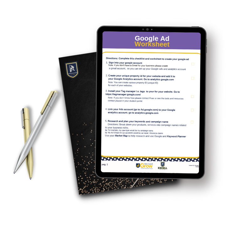 Google Ads Worksheet