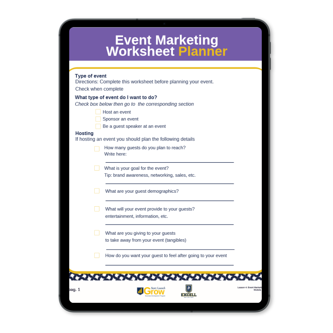 Event Marketing Worksheet
