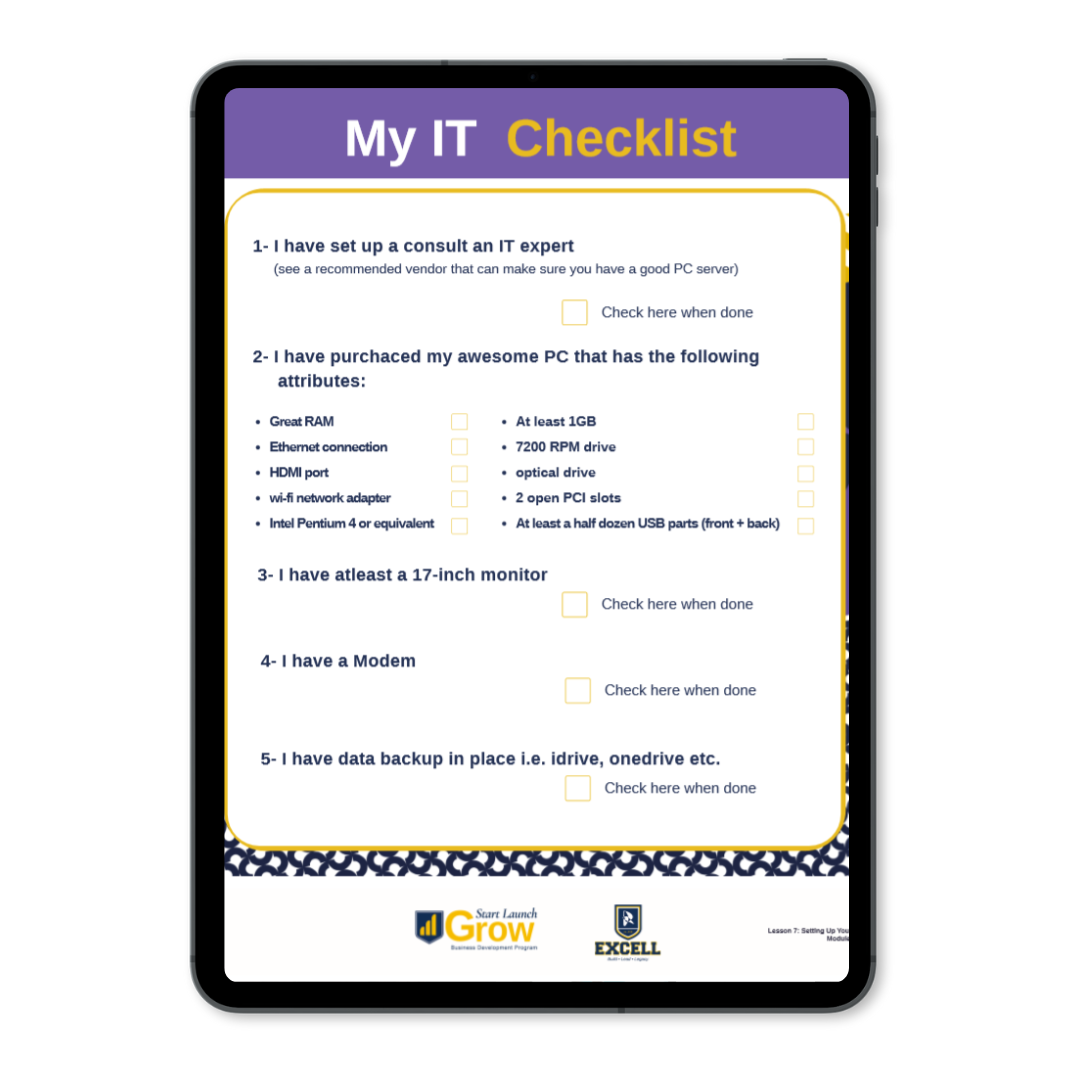 My IT Checklist