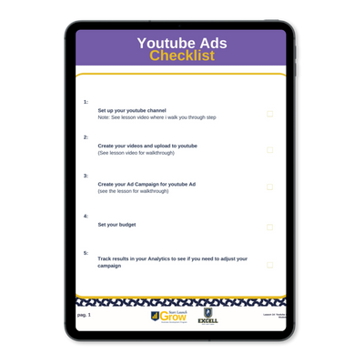 YouTube Ads Checklist