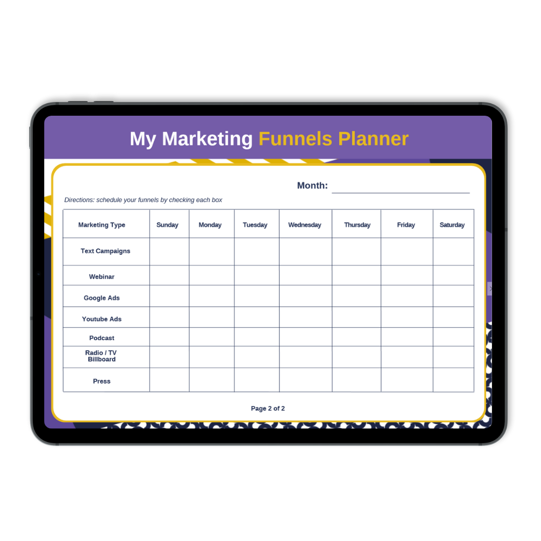 My Marketing Funnels Planner