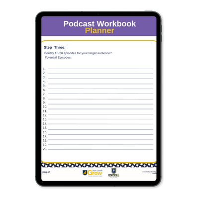 Podcast Workbook Planner