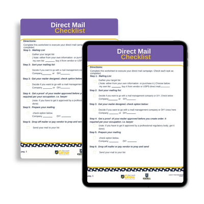 Direct Mail Worksheet