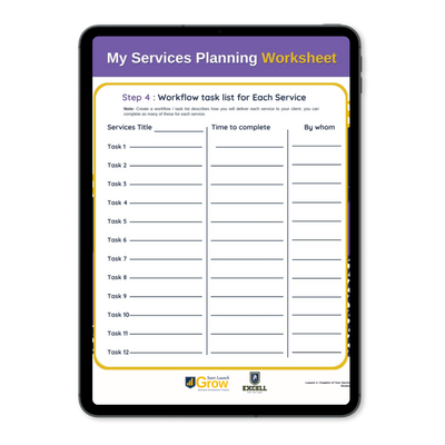 Service Planning Worksheet