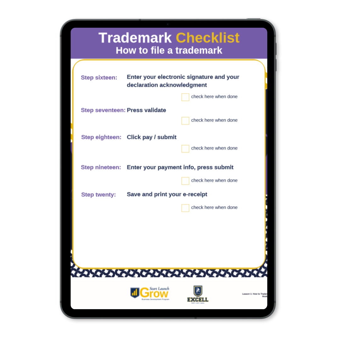 Trademark Checklist for Professionals | Excell Official Shop – Shop Excell