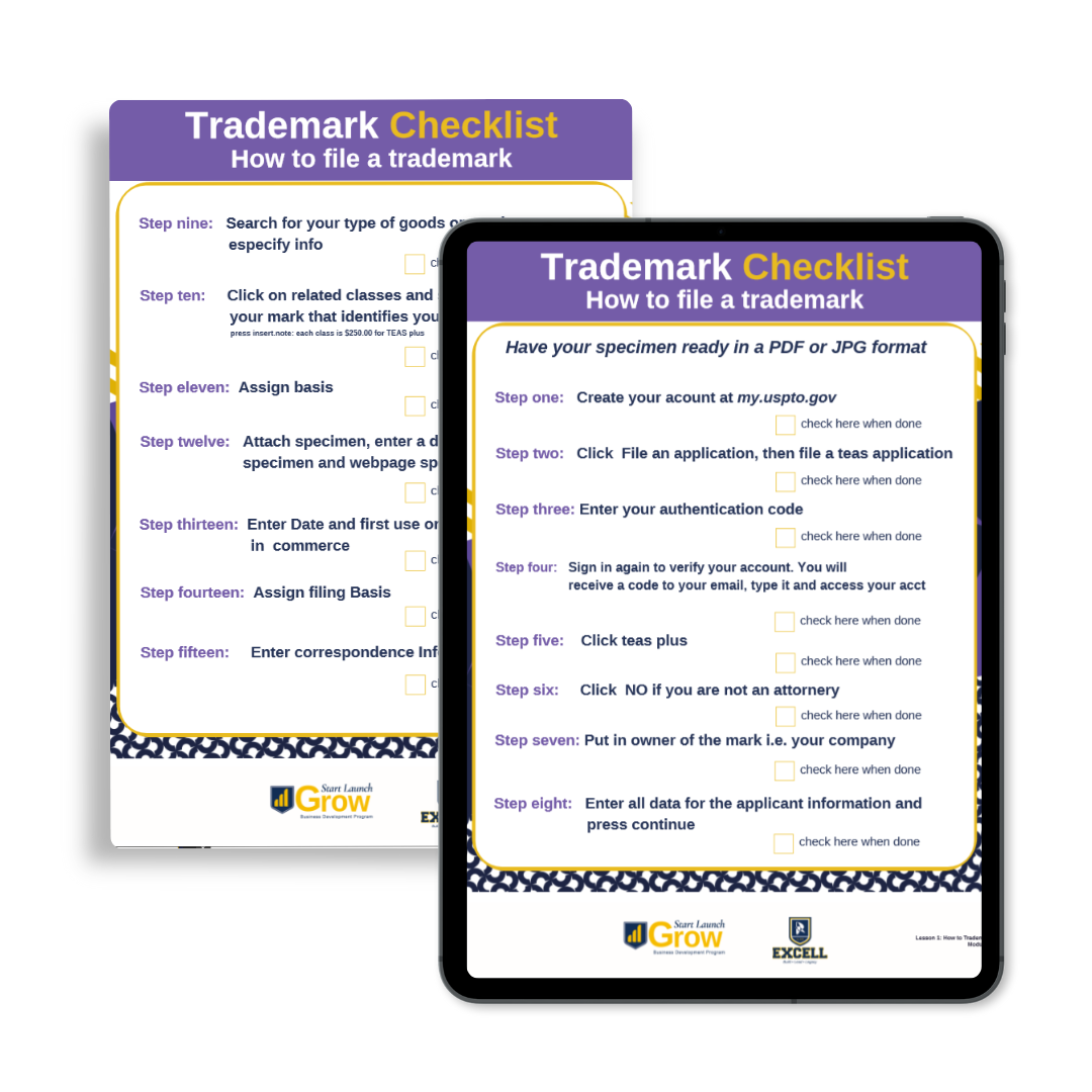 Trademark Checklist for Professionals | Excell Official Shop – Shop Excell