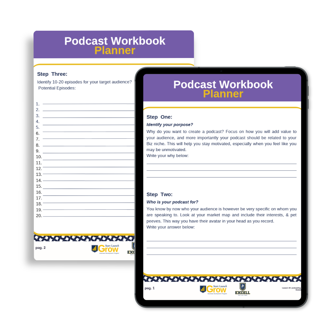 Podcast Workbook Planner
