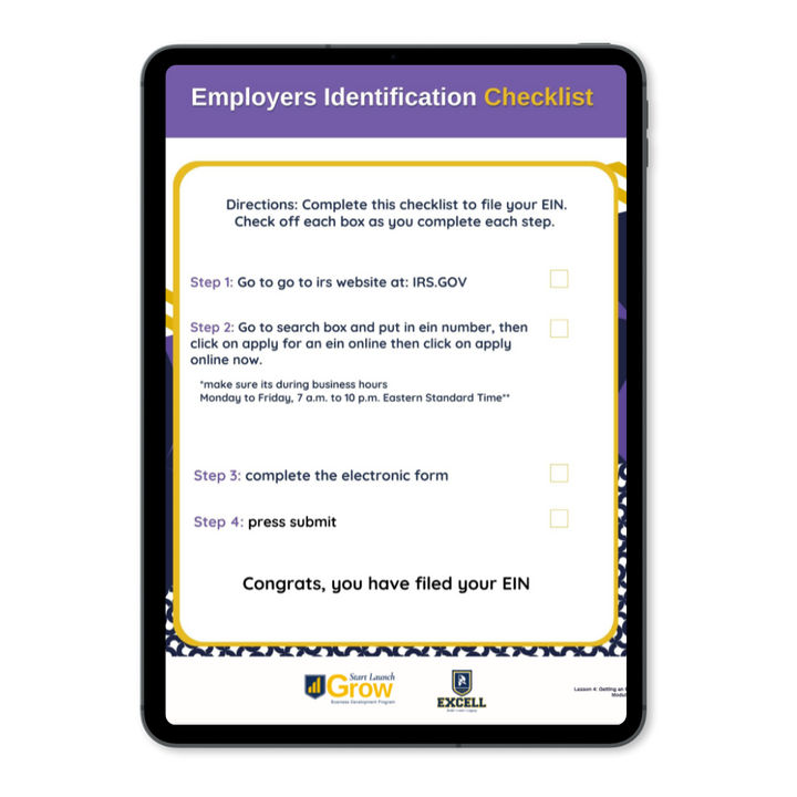 Employers Identification Checklist | Excell Official Shop – Shop Excell